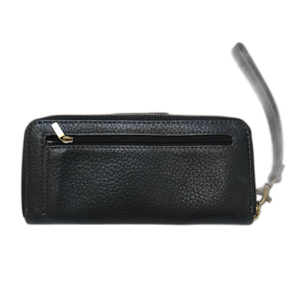 Fossil Black Cow Hide Wristlet Wallet - Picture 2 of 7